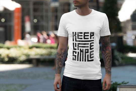 Discover Keep Life Simple T-Shirt, Minimalist Graphic Shirt