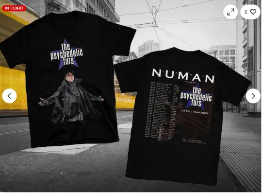 Discover 2 sides The Psychedelic Furs Gary Numan 2025 Tour Shirt Unisex S-5XL.