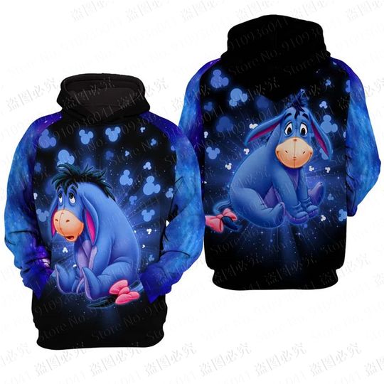 Discover winniee the poohh Eeyoree men women 3D Disneyyy Print  Hoodies Pullover Tops