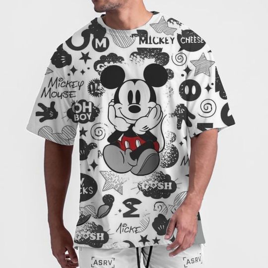 Discover Summer Fashion New Men's Disneyyy Mickeyy mouse Print T-shirt