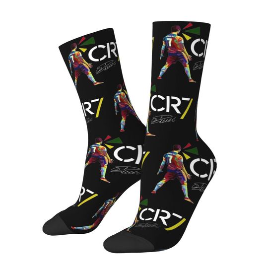 Discover Winter Warm Retro Men's Women's Number CR7 Football Socks