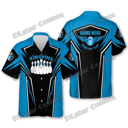 Discover Custom Bowling 3D Printed Men's Hawaiian Shirt Summer Unisex