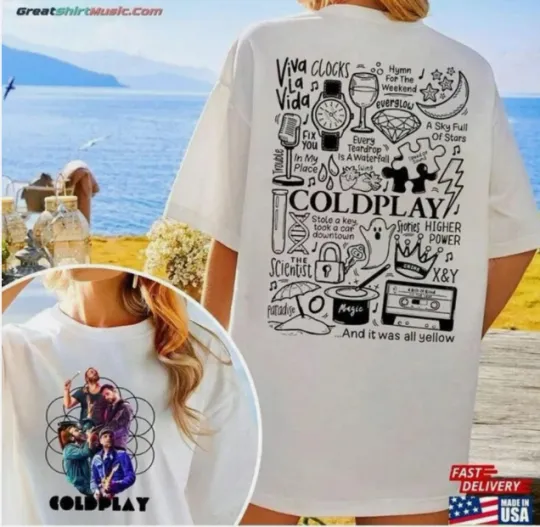 Discover Coldplay 2025 Music of the Spheres Tour Shirt World  T-Shirt