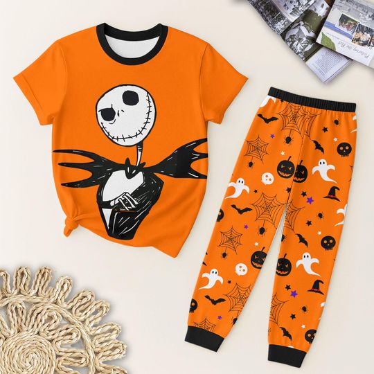 Discover Halloween Pajamas Set, Spooky T-Shirt And Pants, Nightmare Before Pajamas