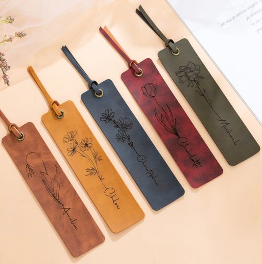 Discover Custom Leather Bookmarks – Personalized Gifts for Readers, Bridesmaids & Book Lovers