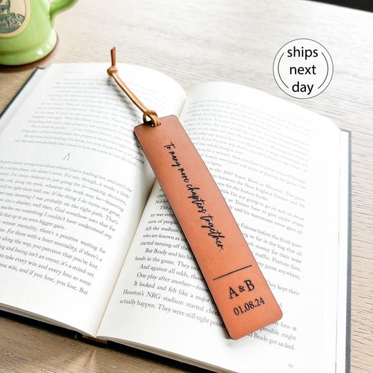 Discover Personalized Leather Bookmark – Valentine’s, Hannukah & Gift for Mom or Book Lover