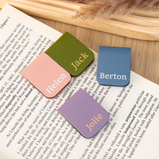 Discover Personalized Magnetic Bookmark, Gift for Him and Her, Customized Gift