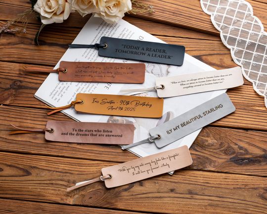 Discover Custom leather bookmarks, Gifts for readers, Gift for Book Lovers