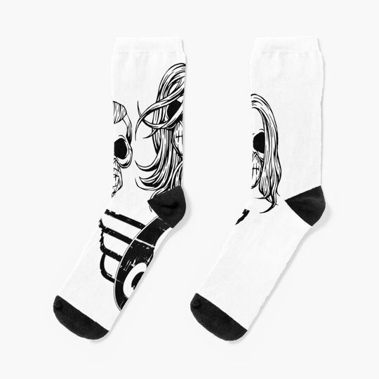 Discover Simple Stones Iconic 'Bare Bones' Skulls logo Socks