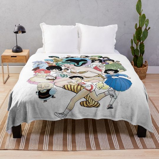 Discover urusei yatsura and friend Throw Blanket