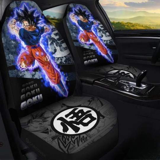 Discover Goku Ultra Instinct Car Seat Covers Anime DZB Auto Accessories