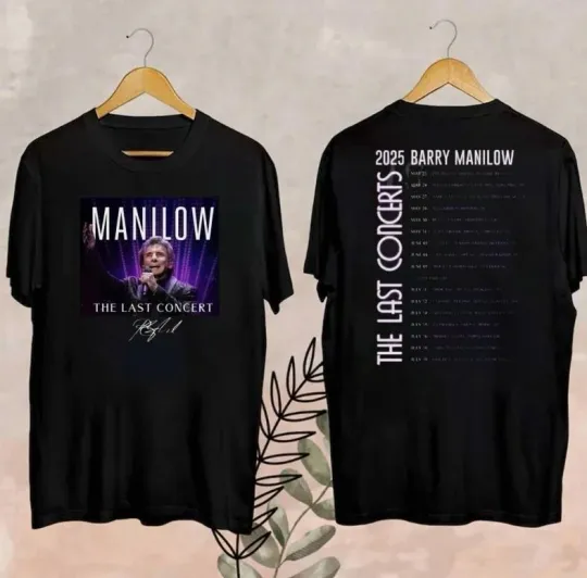 Discover Manilows The Last Concerts 2025 Tour Shirt