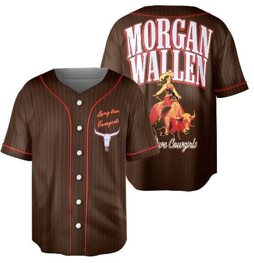 Discover Wallen Western Live Cowgirls Baseball Jersey