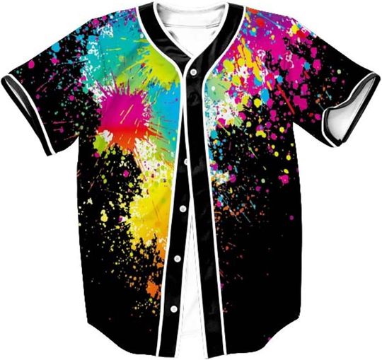 Discover Bel Air 90's Theme Baseball Jersey - Hip Hop Short Sleeve Graffiti Shirt