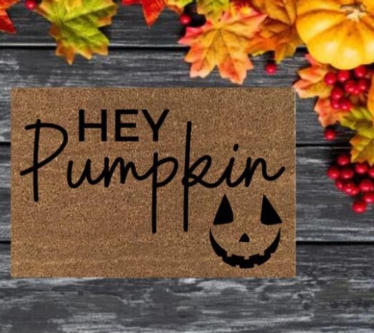 Discover Hey Pumpkin Doormat, Funny Doormat, Halloween Doormat, Fun Doormat, Fall Doormat, Front Door Mat