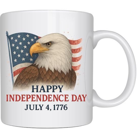 Discover Happy Independence Mug SVG, July 4 1776, 4th of July