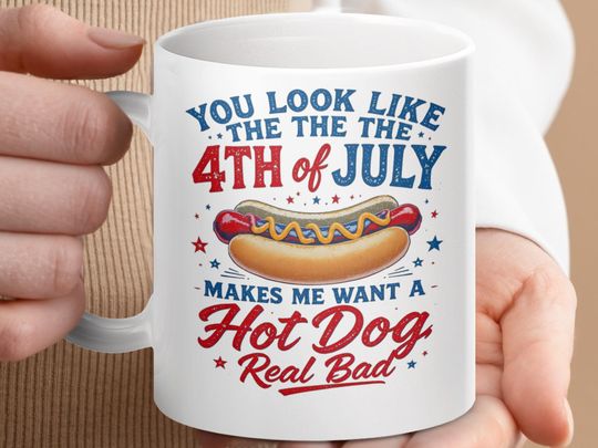 Discover 4th of July Mug, Hot Dog Mug, Patriotic Mug, Funny Fourth
