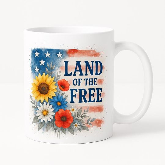 Discover Land Of The Free Mug Happy Independence Day