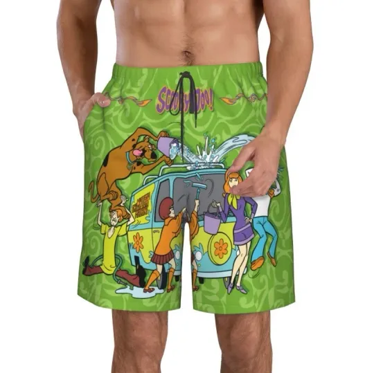 Discover Men's Scooby Doo Shorts Hawaiian Best Beach Summer Hawaiian Shorts