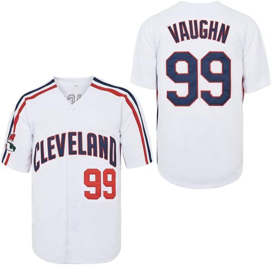 Discover ZXCVB Men's #99 Ricky Vaughn Baseball Jersey 90s Hip Hop