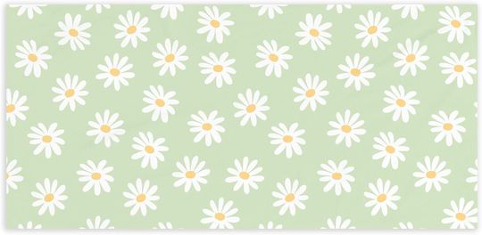 Discover Green Daisy Flower Beach Towel - Pink Wildflower Towel for Pool and Gym