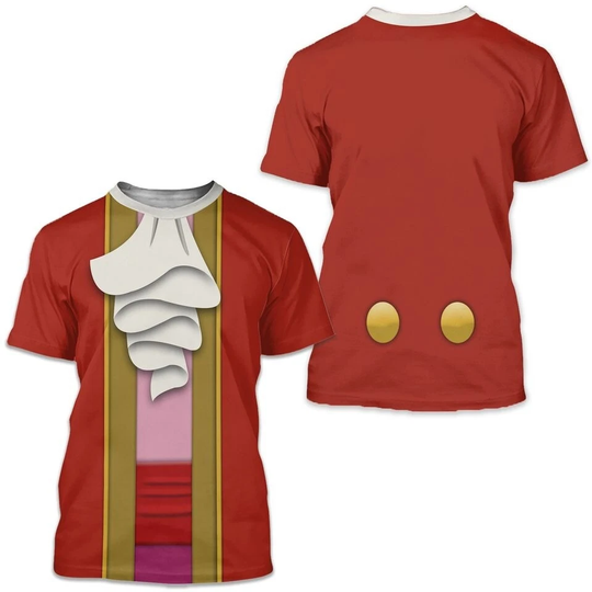 Discover Captain Costume Peterr Pan 3D All Over Print Unisex T-Shirt
