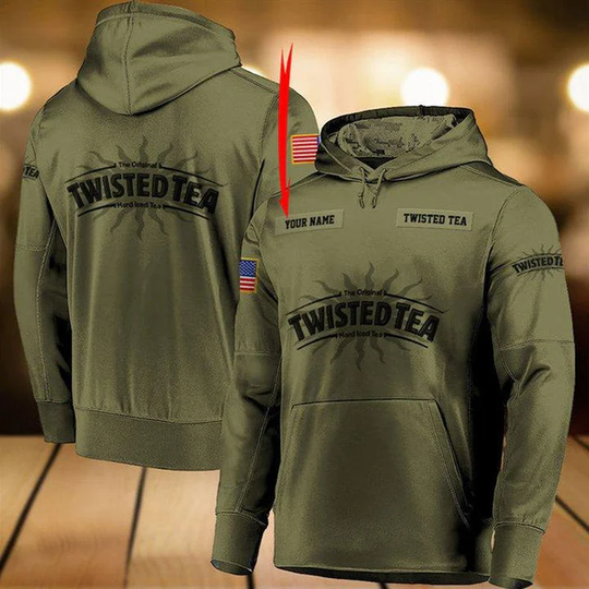Discover Personalized Military Green Twisted Tea Hoodie