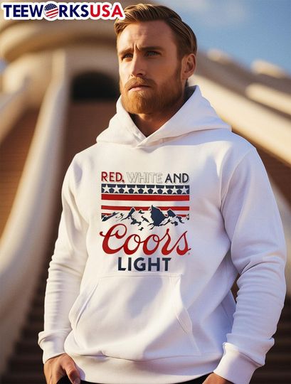 Discover Red White And CCOORS Light Pullover Hoodie