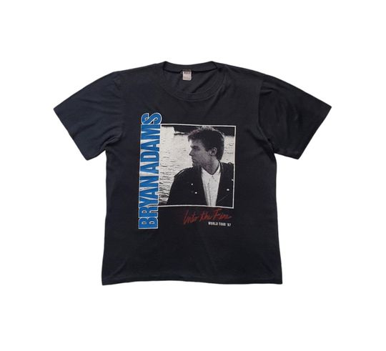 Discover Vintage 1987 Bryan Adams Into The Fire Tour Concert T-shirt