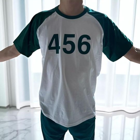 Discover Personalized Custom Number Iconic T-shirt Koreran TV Series Themed T-shirt Player 456 Number Shirt