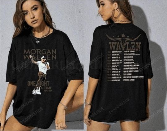 Discover Wallen Western 2-Sided Tour T-Shirt Retro Country Concert Tee