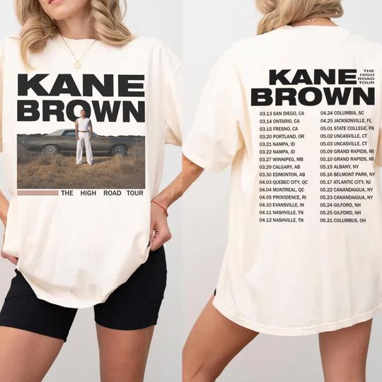 Discover Kane Brown 2025 Tour Shirt, The High Road Concert Shirt, Country Music Fan Merch