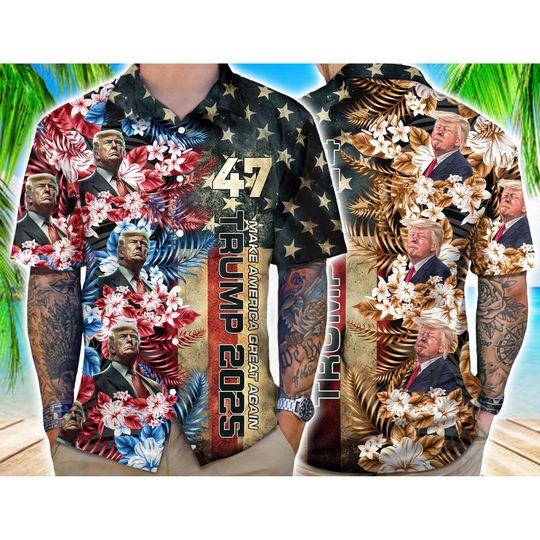 Discover 4th of July Hawaiian Shirt, Patriotic Independence Day Shirt, Funny Election Hawaiian