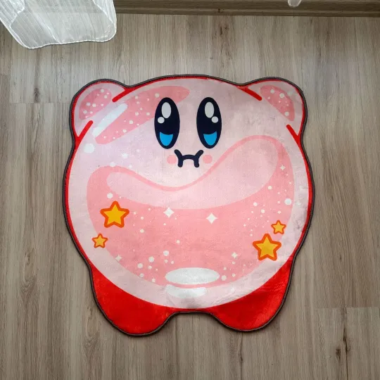 Discover Cute Kirby Rug, Kirby Kawaii Girl Chair Mat, Kirby Door Mat, Kirby Lover Gift