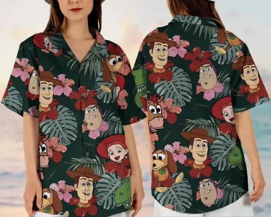 Discover toy stories Hawaiian Button Down Shirt Unisex Adults S-5xl 3D