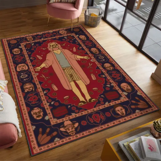 Discover Big Lebowski Movie Room Area Rug, Big Lebowski Motifs Carpet, Big Lebowski Gift