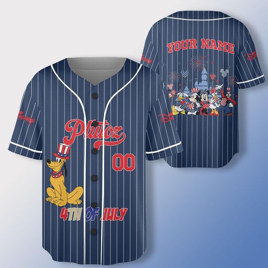Discover Custom Mickeyy 4th Of July Baseball Jersey, Disneyyy Fourth Of July Jersey Shirt, Independence Day Gifts, Mickeyy mouse Baseball Shirt