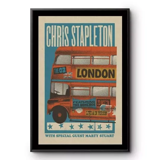 Discover Chris Stapleton The O2 October 23 2024 London, UK Tour Poster