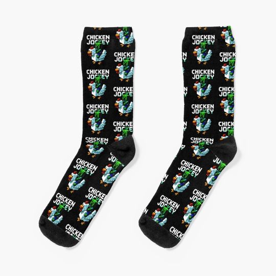 Discover Chicken Jockey Zombie Pixel Socks