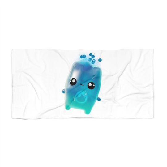 Discover Kawaii Aqua Jelly Beach Towel - Cute Summer Accessory for Pool and Vacation