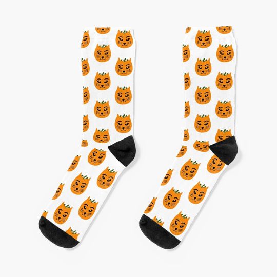 Discover Halloween Cat-Halloween Jack O Lantern Socks
