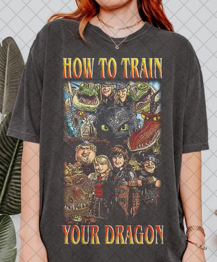Discover Comfort Colors How To Train Your Dragon T-Shirt, Toothless And Hiccup Tee, Fantasy Dragon