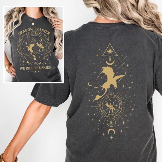 Discover Night Fury Dragon Two-Sided Shirt , How To Train Dragon Gift, Gift For Dragon Lovers, HTTYD
