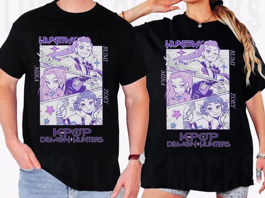 Discover Kpop Demon Hunters Double sided Shirts, Demon Hunter Merch