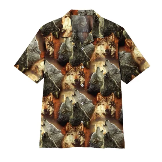 Discover 3D Wolf Hawaii Shirt