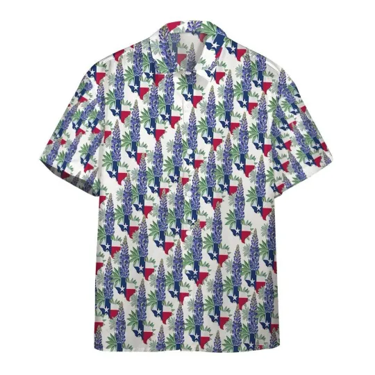 Discover 3D Texas Bluebonnet Hawaii Shirt