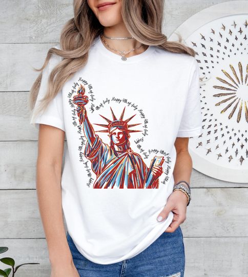 Discover 4th July Statue of Liberty T-shirt, America 4th July Tee, Fourth Of July Shirt