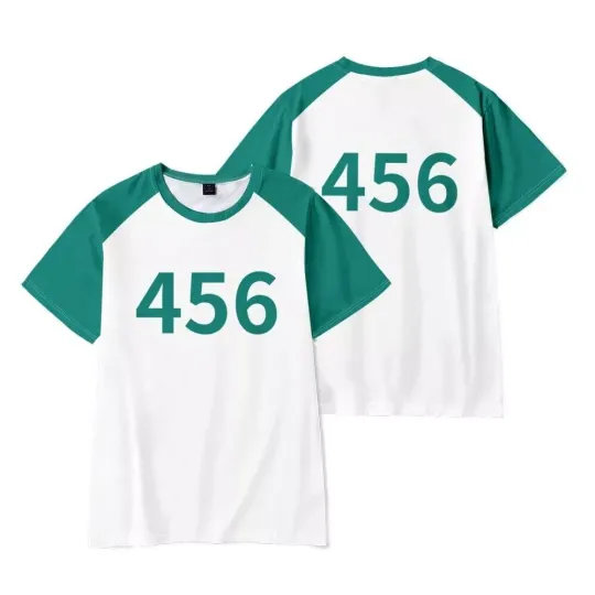 Discover 2025 Summer  Number 456 Squid Cosplay 3D T-shirt