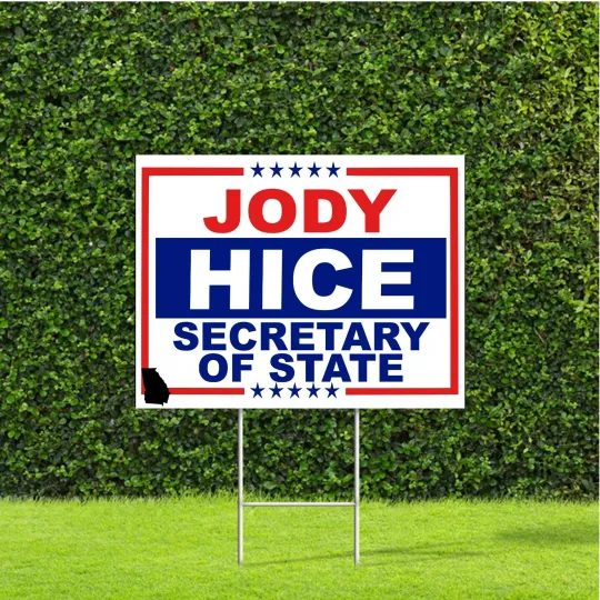 Discover Jody Hice Georgia Secretary of State Race Red White & Blue Yard Sign