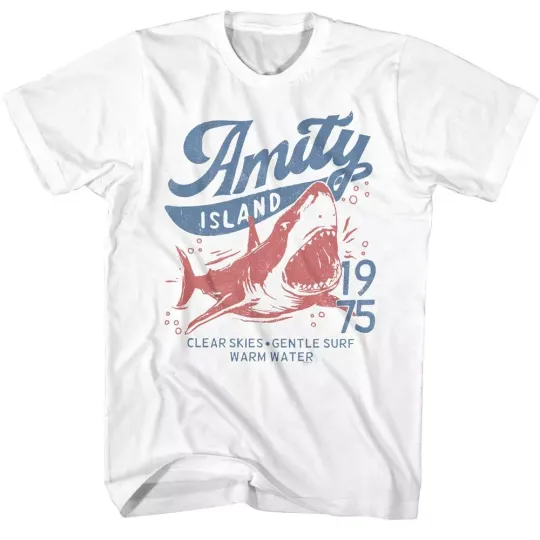 Discover Jaws Clear Skies 1975 White T-Shirt